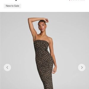 SPANX Animal Print Strapless Dress